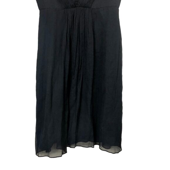 J. Crew Louisa 100% Silk Ruffled V-Neck Sleeveless Knee Length A-line Dress 4 - Picture 10 of 11